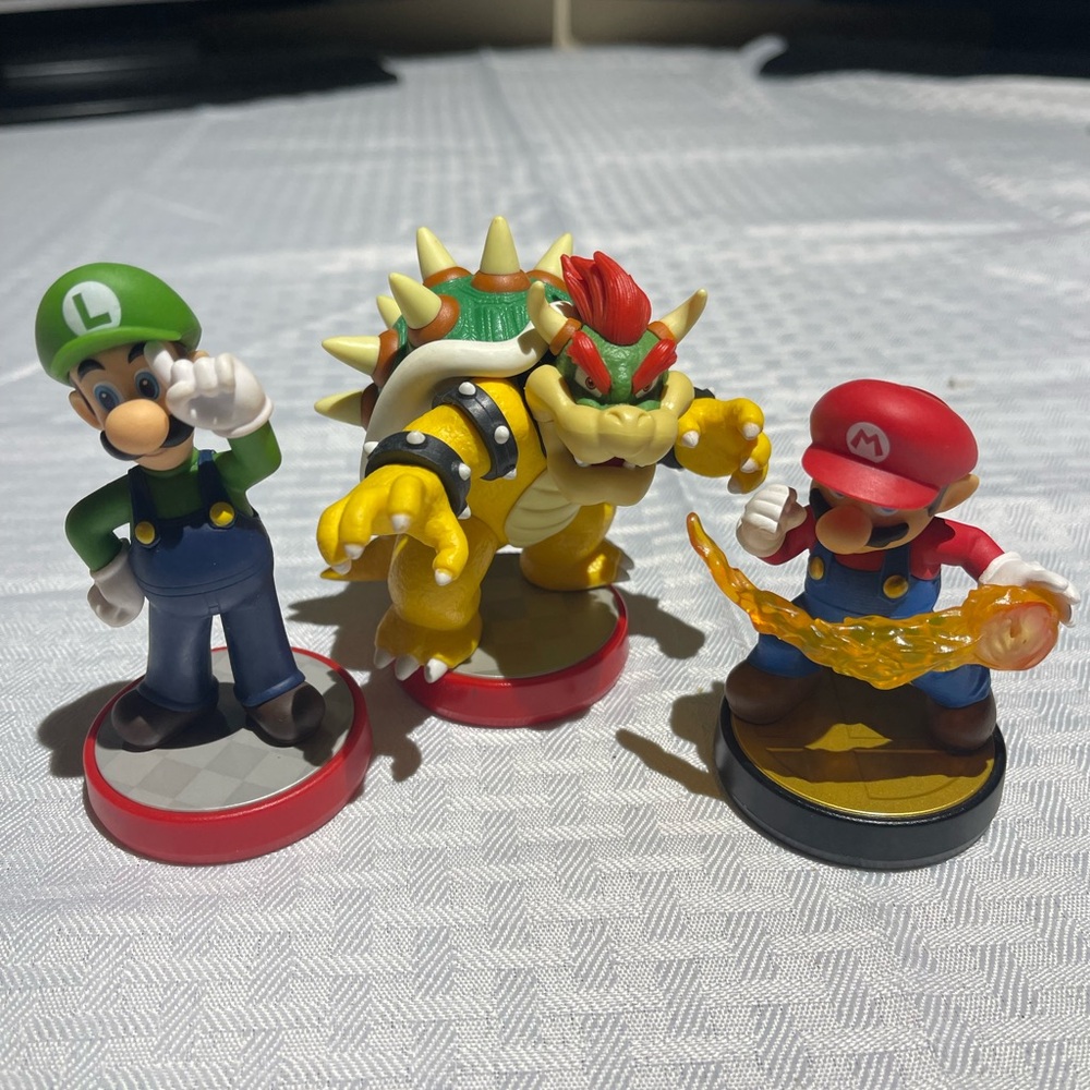 Nintendo Amiibo - Action Figure Set - Mario, Luigi and Bowser